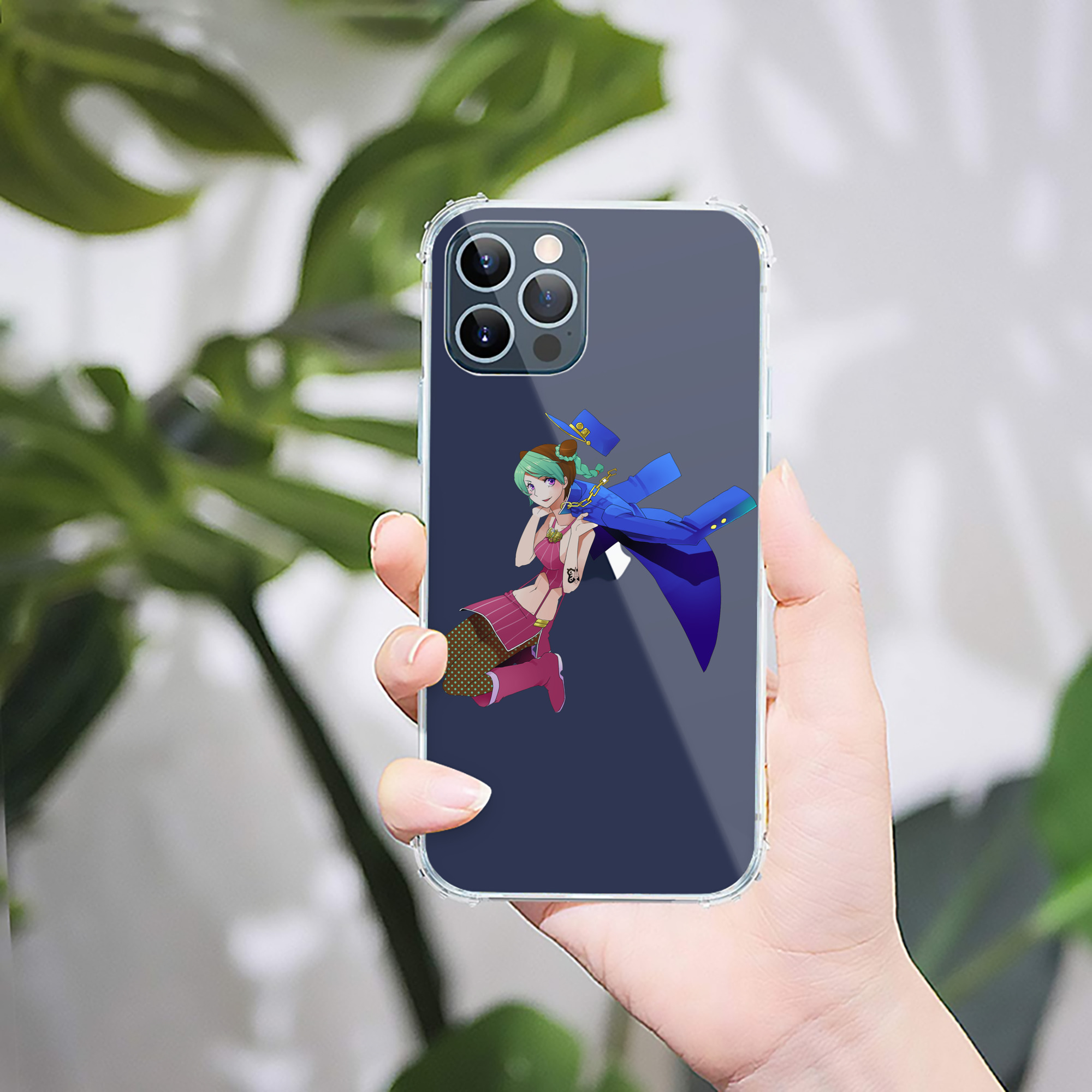 （画像用） "ジョジョの奇妙な冒険 くうじょう ジョリーン JoJo's Bizarre Adventure Jolyne Cujoh " 【iPhone 12シリーズ対応】透明スマホケース（クリアソフトケース）